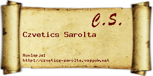 Czvetics Sarolta névjegykártya